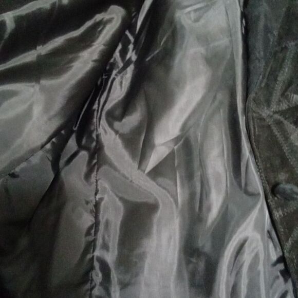 Henig Furs Suede Patch Blazer / Jacket Black Size L Fully Lined NWT - Picture 5 of 10